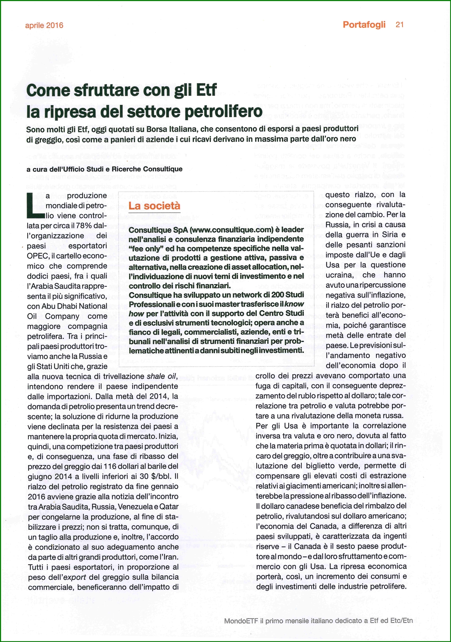 Come sfruttare con gli Etf la ripresa del settore petrolifero